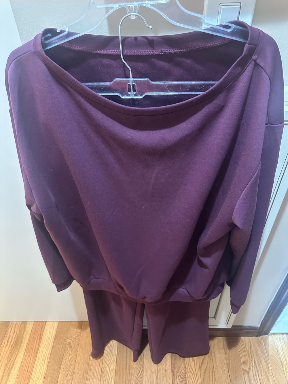 Gorgeous Plum 2 Piece Loungewear Set Size XL Women